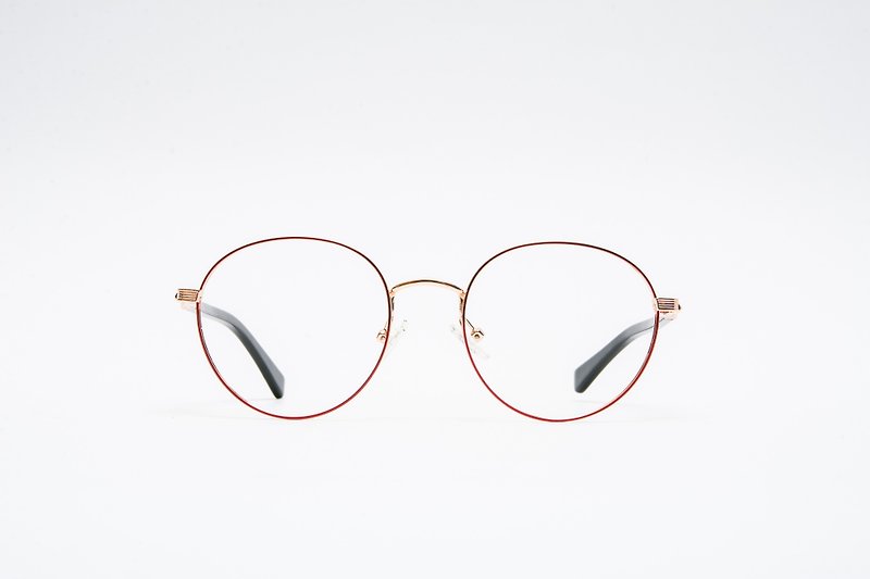 Large round glasses │ stainless steel - [rose gold] - German OBE anklet - กรอบแว่นตา - สแตนเลส สีแดง