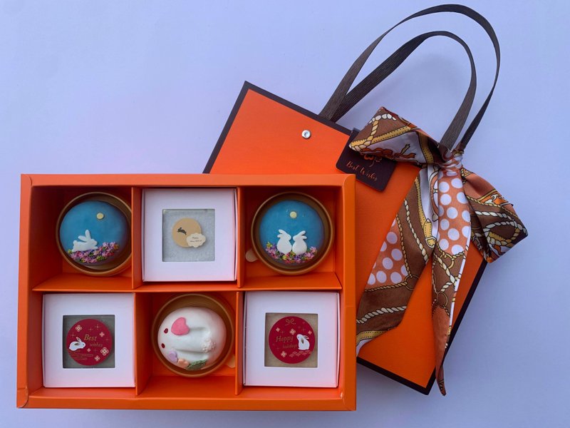 Mid-Autumn Festival gift-giving Jade Rabbit gift box set of 6 - สบู่ - น้ำมันหอม 