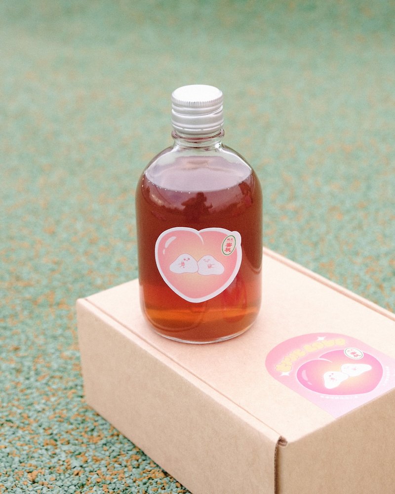 True Love Peach Vinegar Concentrate - Vinegar & Fruit Vinegar - Glass Pink