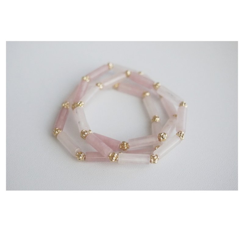 粉晶細手串 | 天然石手珠 - 手鍊/手環 - 其他材質 粉紅色