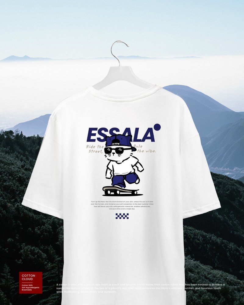 Essala T-Shirt Oversized (M) - 男 T 恤 - 棉．麻 