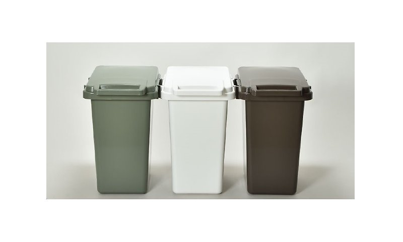 Japan eco container style link type environmental protection trash can SABIRO series 33L total three colors - Trash Cans - Plastic Multicolor