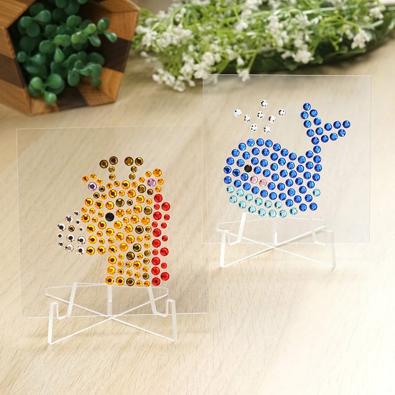Rhinestone Craft長頸鹿/鯨魚水鑽裝飾DIY材料包 - 其他 - 其他材質 橘色