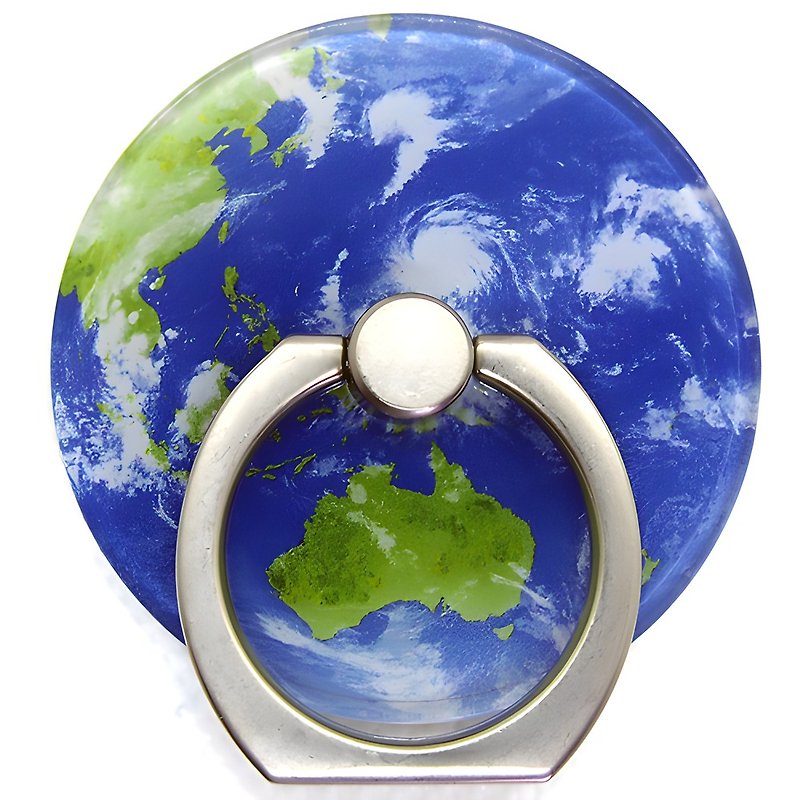 Earth smartphone ring - General Rings - Acrylic Blue