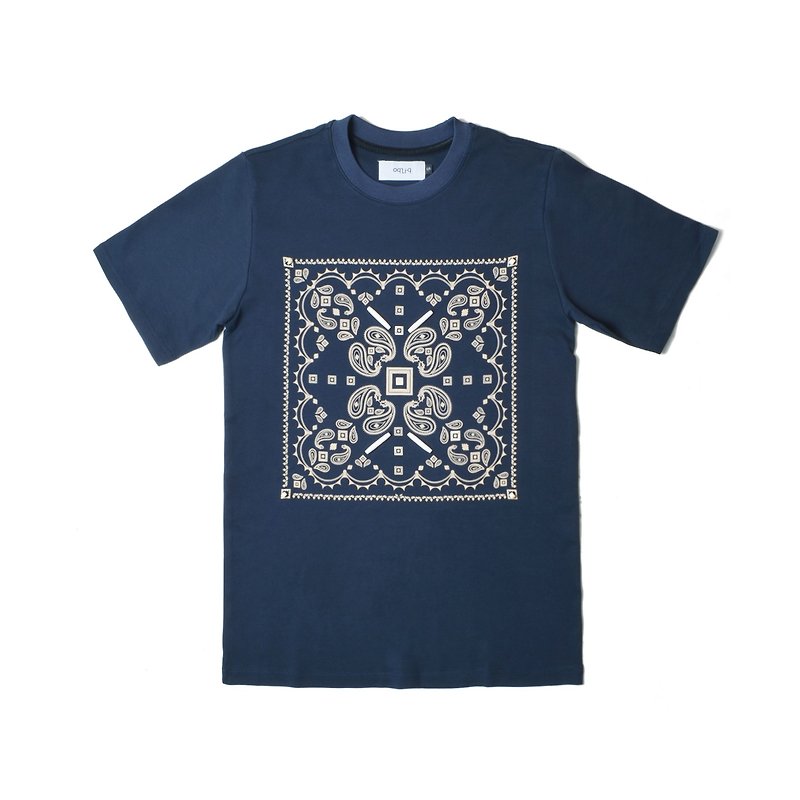 oqLiq - Display in the Lost - Amoeba Bone Short T - Men's T-Shirts & Tops - Cotton & Hemp Blue