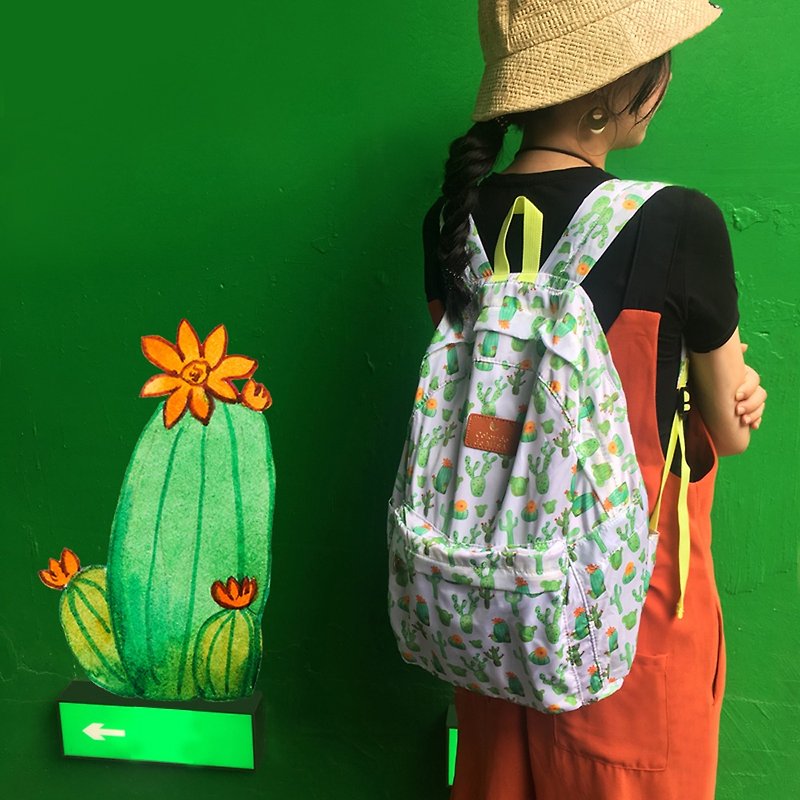 New design childlike cactus folding backpack student bag female backpack ultralight wind cloth - Women's Casual & Functional Jackets - Nylon 