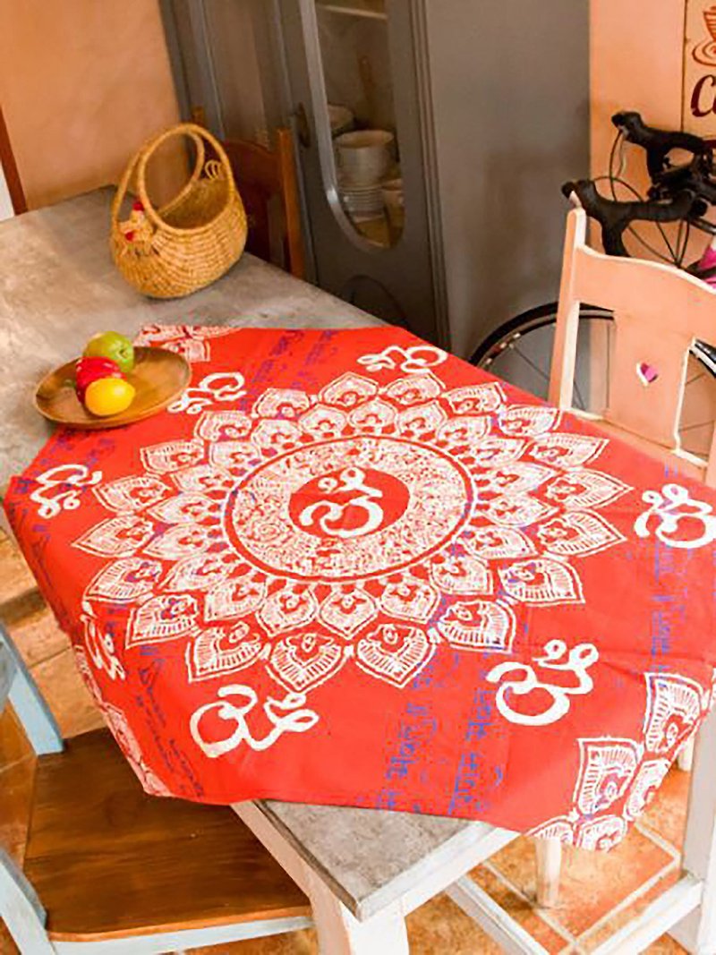 預購中 印度文字曼陀羅圖騰方巾/桌巾 (三色) ISAP82C4 - 擺飾/家飾品 - 其他材質 多色