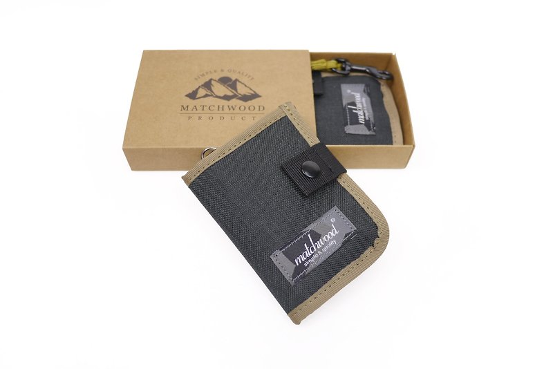Matchwood Design Matchwood Element City Leisure Zipper Ticket Card Storage Bag Coin Purse Neck Bags Key Bag Card Holder Document Set Space Black Cards (with Lanyard) - กระเป๋าสตางค์ - วัสดุกันนำ้ สีทอง