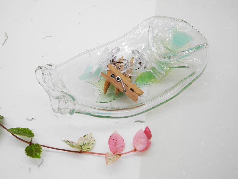 ハイライトも来る - グラス・プラッター/ Qingxia - 小皿 - ガラス ブルー