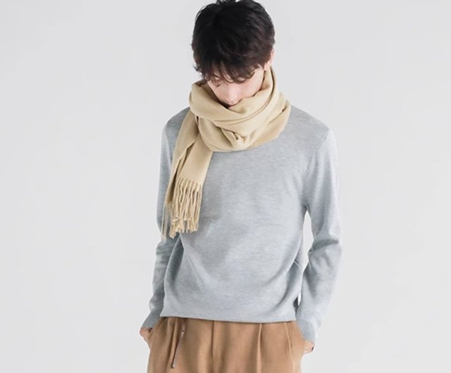 Japanese minimalist loose turtleneck sweater Shop YOSHIYOYI Men s Sweaters Pinkoi