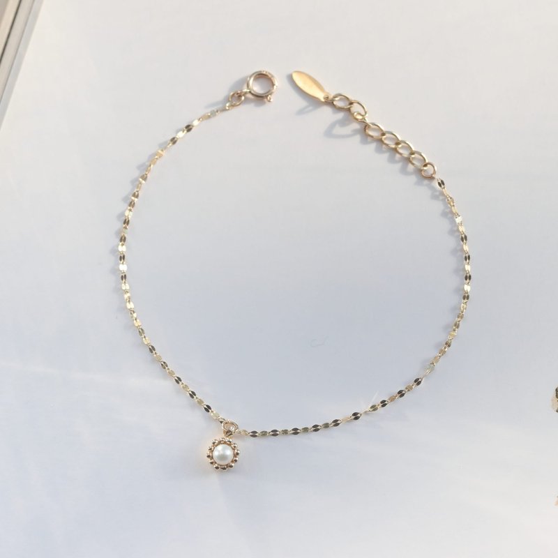 14K Pearl Flower Bracelet - Bracelets - Precious Metals Gold