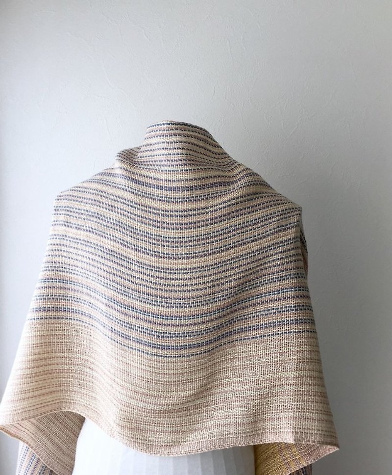 [Cotton] hand-woven stall "Pink river" - ผ้าพันคอ - ผ้าฝ้าย/ผ้าลินิน สึชมพู