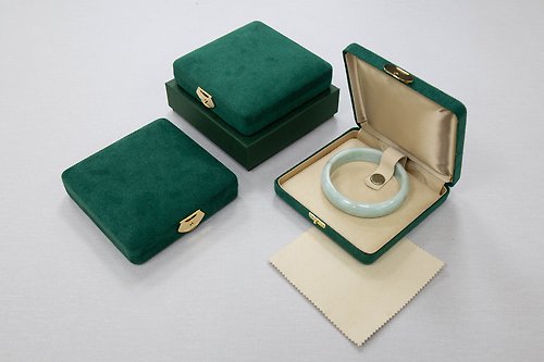 AndyBella Jewelry 玉鐲盒, 手環盒, 翡翠綠系列珠寶盒, 日本原裝進口