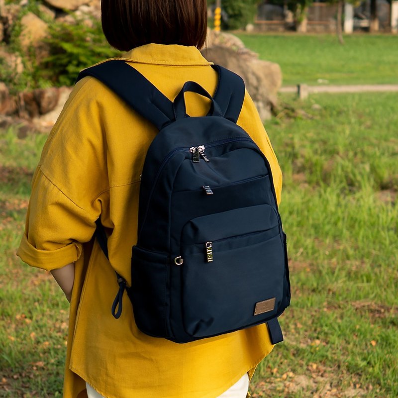 Backpack Aurora Waterproof Backpack-6399-2-Multicolor optional - กระเป๋าเป้สะพายหลัง - ไนลอน สีน้ำเงิน