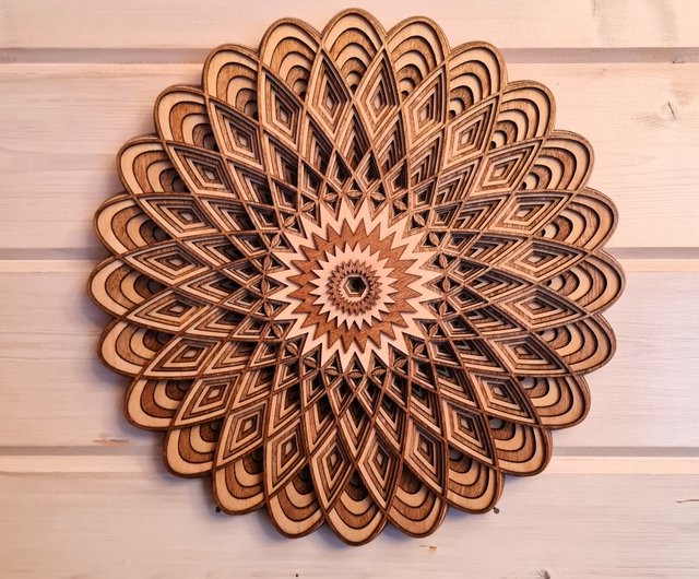 Mandala Three Layered Wall Decor, Mandala Wall Decor, Sacred Art Wall Decor, Ethnic Wall 2024 Art Decor, Spiritual Wall Wood Decor