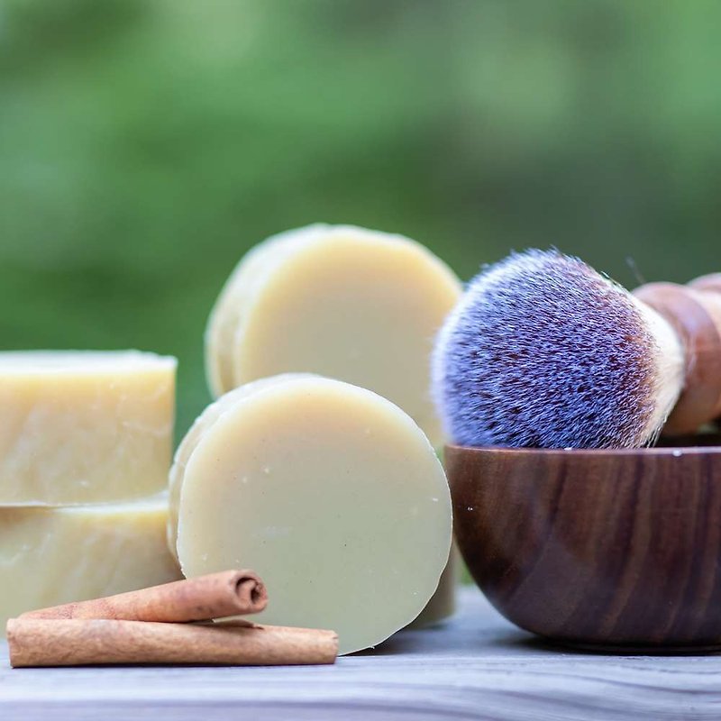 【Shave】Organic Clove Cocoa Shave Soap for Men 3oz - Men's Skincare - Other Materials White