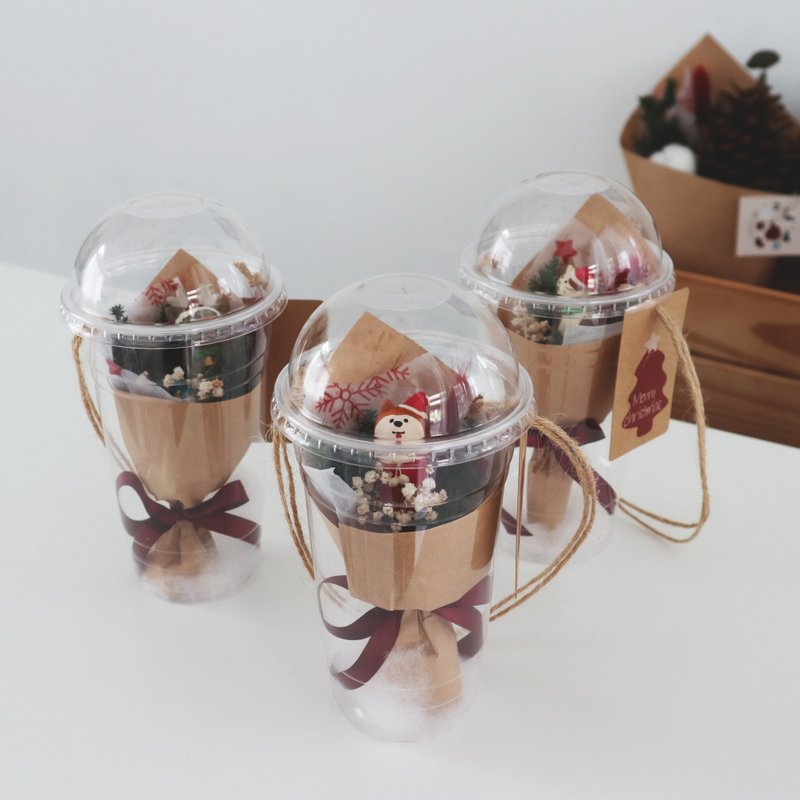 Christmas bouquet\ Everlasting cedar hand-held super cute mini bouquet - Dried Flowers & Bouquets - Plants & Flowers 