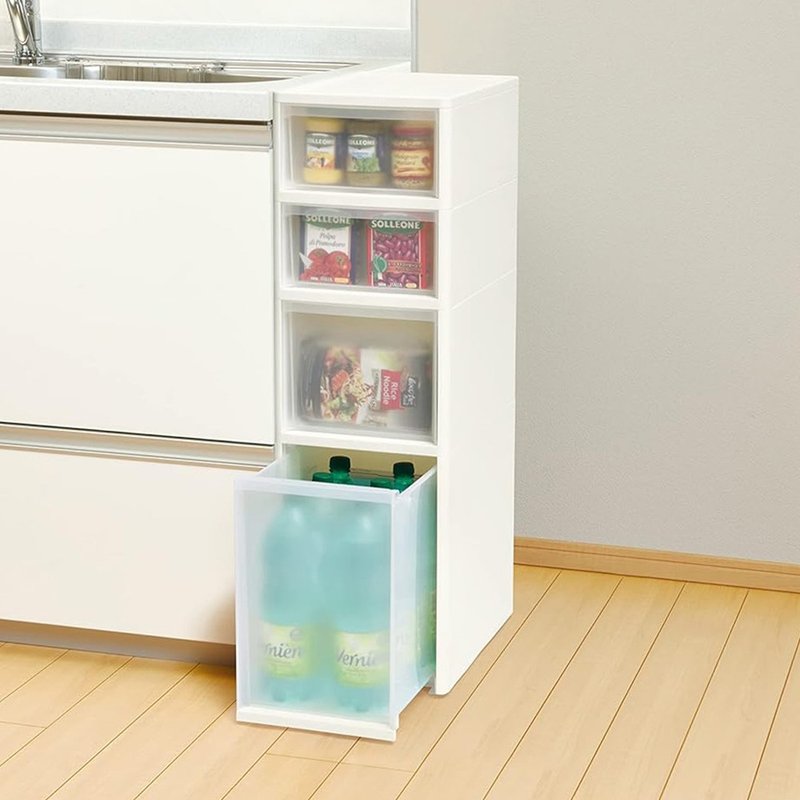 日本JEJ ASTAGE 日製移動式抽屜隙縫櫃-26cm寬 - 居家收納/收納盒/儲物盒 - 塑膠 白色