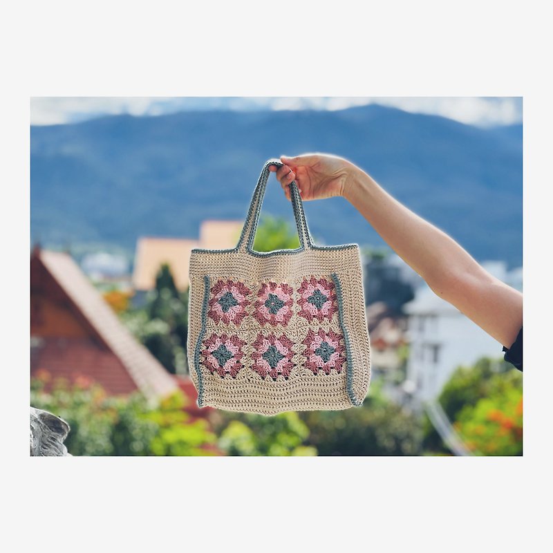 crochet motif bag : chiffon - Handbags & Totes - Other Materials White