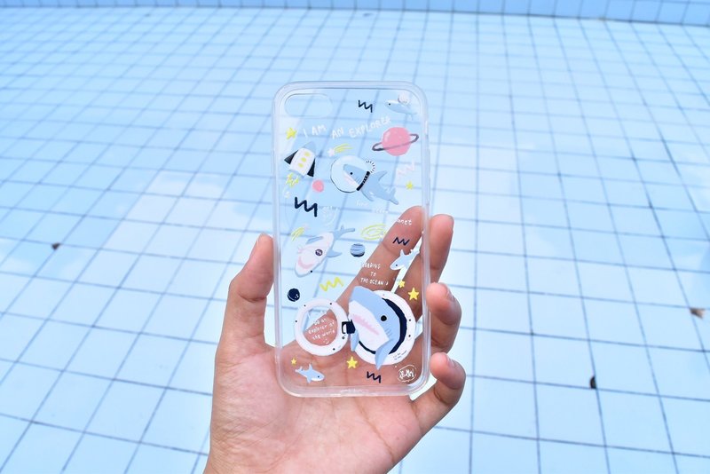 Mobile Case: BOB Shark Space - 手機殼/手機套 - 矽膠 藍色