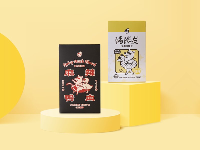 It turns out to be love duck │[i original flavor] pork teammate stewed pork+spicy duck blood│6 boxes in total - Mixes & Ready Meals - Other Materials Yellow