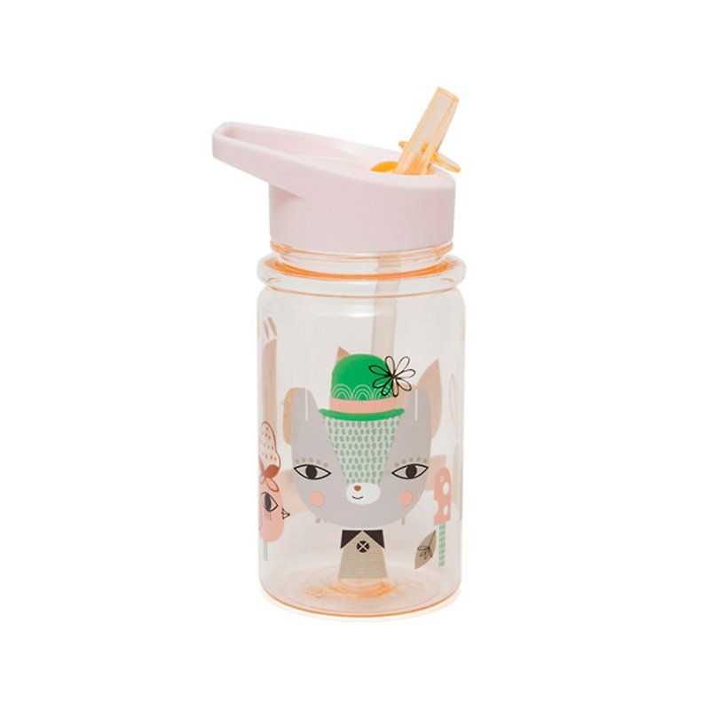 Petit Monkey Children's Water Cup 400(ml)-Pink Grass Nema and Friends - จานเด็ก - พลาสติก 