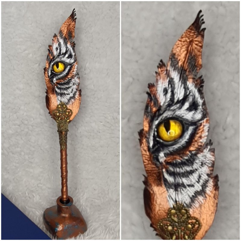 ballpoint pen,leather pen,wedding pen,dip pen,gift,tiger,gel pen,cosplay - 原子筆/中性筆 - 真皮 多色