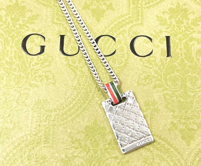 グッチ　GG シェリーライン　ディアマンテ　シマ　ネックレス　ペンダント925 日本直送 中古美品】グッチ GUCCI ネックレス ディアマンテ シェリー
