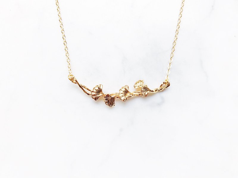 :: Limited Offer :: Apricot Stump Clavicle Necklace - สร้อยคอ - โลหะ 