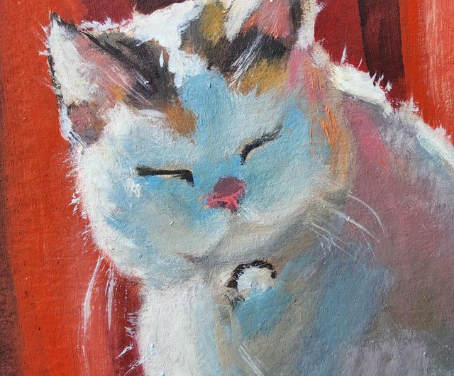 「ハナアカリ」｜絵画 原画 抽象画 動物画 猫の絵 アート ドローイング Yahoo!オークション - 猫 動物画 抽象画 絵画 絵 アート Art
