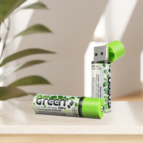 GREENON 橘能 【GREENON】USB環保充電電池(AA) 3號充電電池