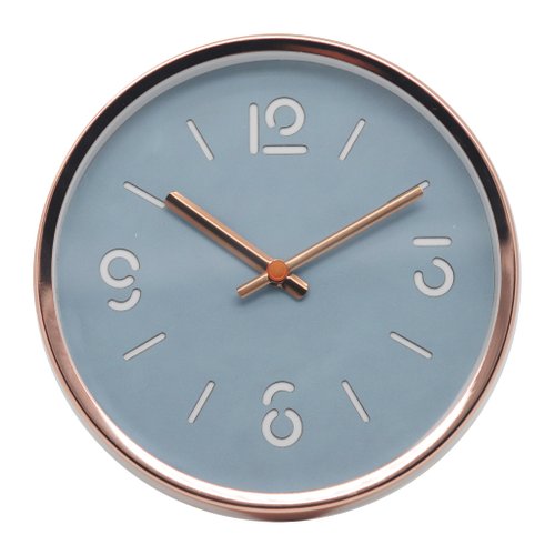 メサ - ティファニーブルーレザーローズゴールド(S) 壁掛け 置時計 メサ - ティファニーブルーレザーローズゴールド(S) 壁掛け 置時計