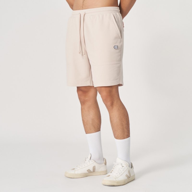 【GLADE.】Cozy休閒運動男短褲 (淺卡其) - 男運動褲/機能褲 - 棉．麻 卡其色