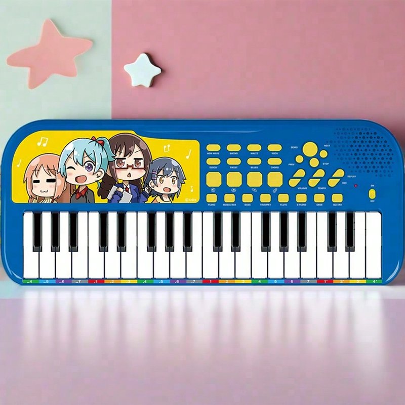 知音 37鍵電子キーボード | 録音可能 入門用電子キーボード 誕生日プレゼント クリスマスプレゼント - 知育玩具・ぬいぐるみ - プラスチック ブルー