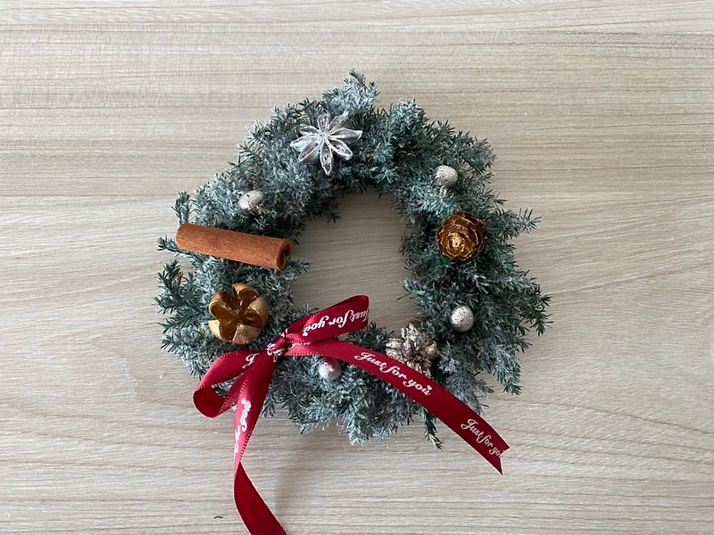 Mini Christmas wreath Christmas gift everlasting cedar unfading cedar - ช่อดอกไม้แห้ง - พืช/ดอกไม้ 
