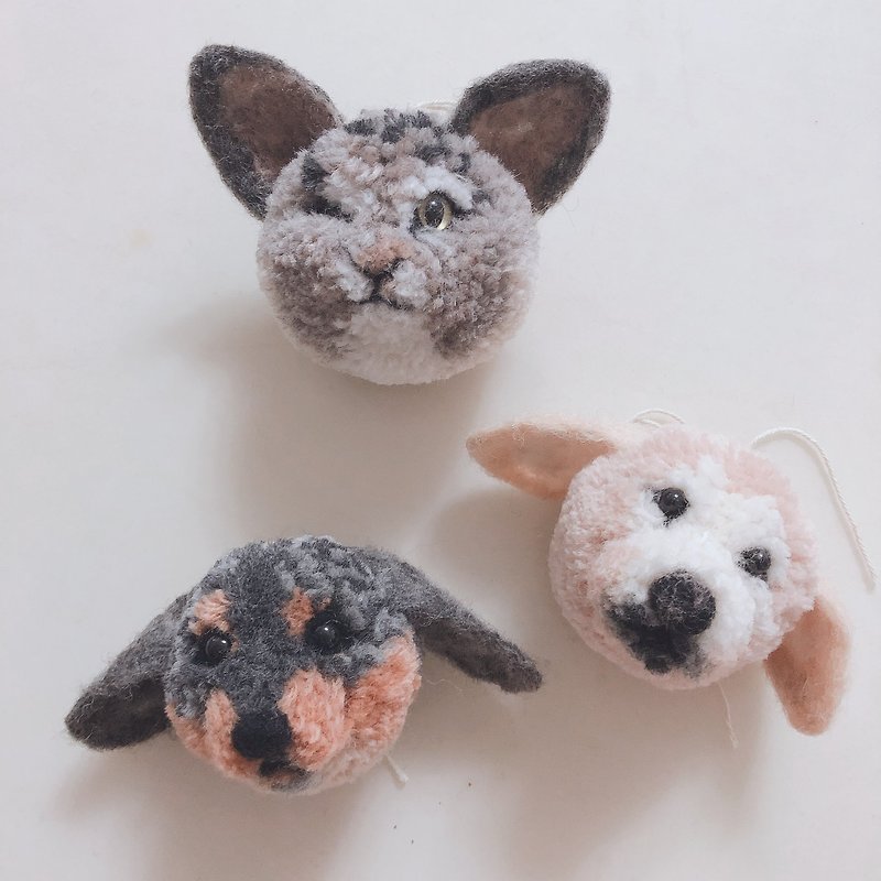 Customized Yarn Ball Charm for Dogs and Pets - อื่นๆ - ขนแกะ สีใส