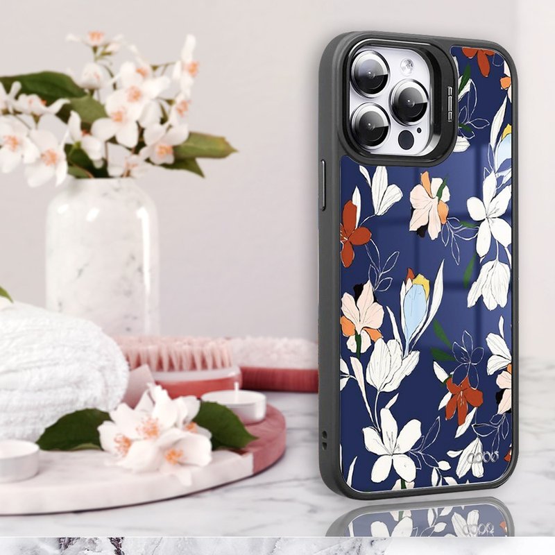 apbs iPhone 全系列 軍規防摔合金框隱形立架手機殼-花語-白花藤 - 手機殼/手機套 - 其他材質 多色