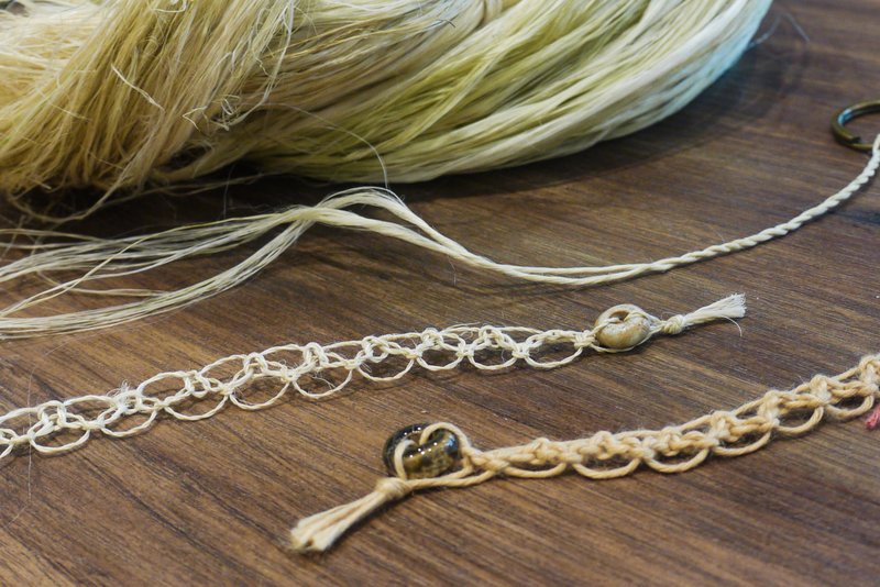 Taiwan ramie hanging chain-twisting and weaving experience | vegetation, bamboo and stone | Dadaocheng - Knitting / Felted Wool / Cloth - Cotton & Hemp 