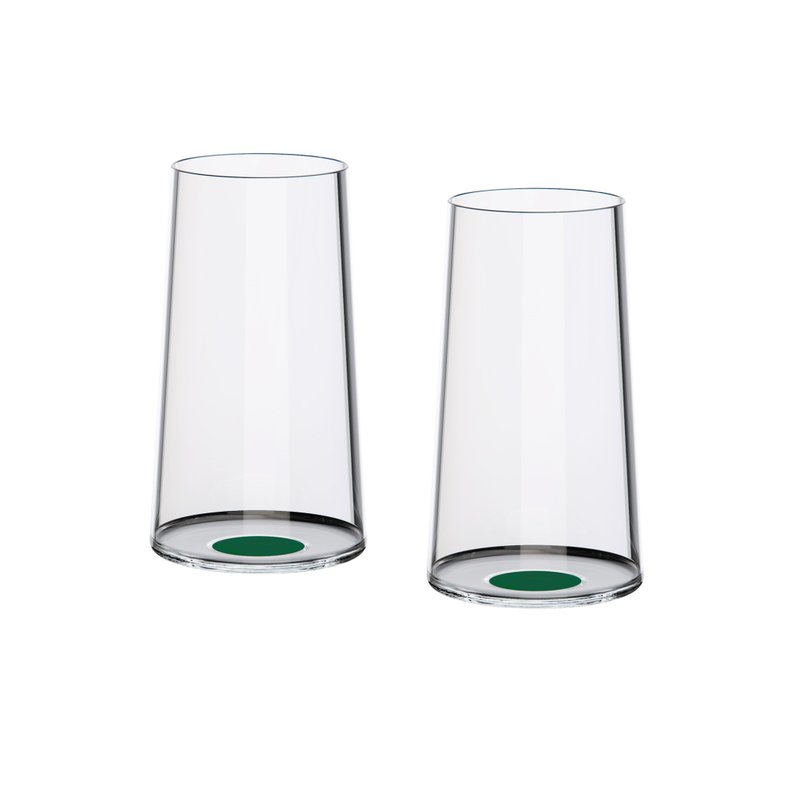 SplitGlass 水晶玻璃酒杯 - 2 件套裝 (綠色) - 酒杯/酒器 - 玻璃 透明