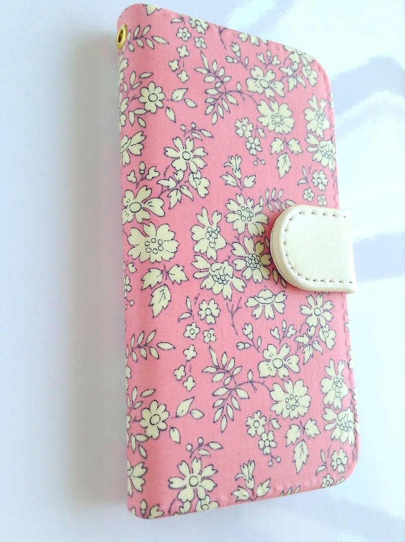 リバティiphone7 8 ケース　カペル - 手機殼/手機套 - 棉．麻 粉紅色