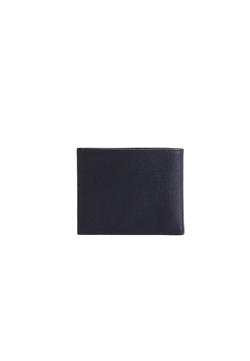 Classic Leather Short Wallet - กระเป๋าสตางค์ - หนังแท้ สีดำ
