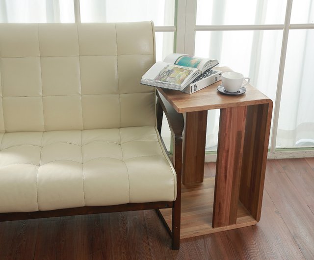 ハンドメイド サイドローテーブル (ダークチーク色) 【公式通販】