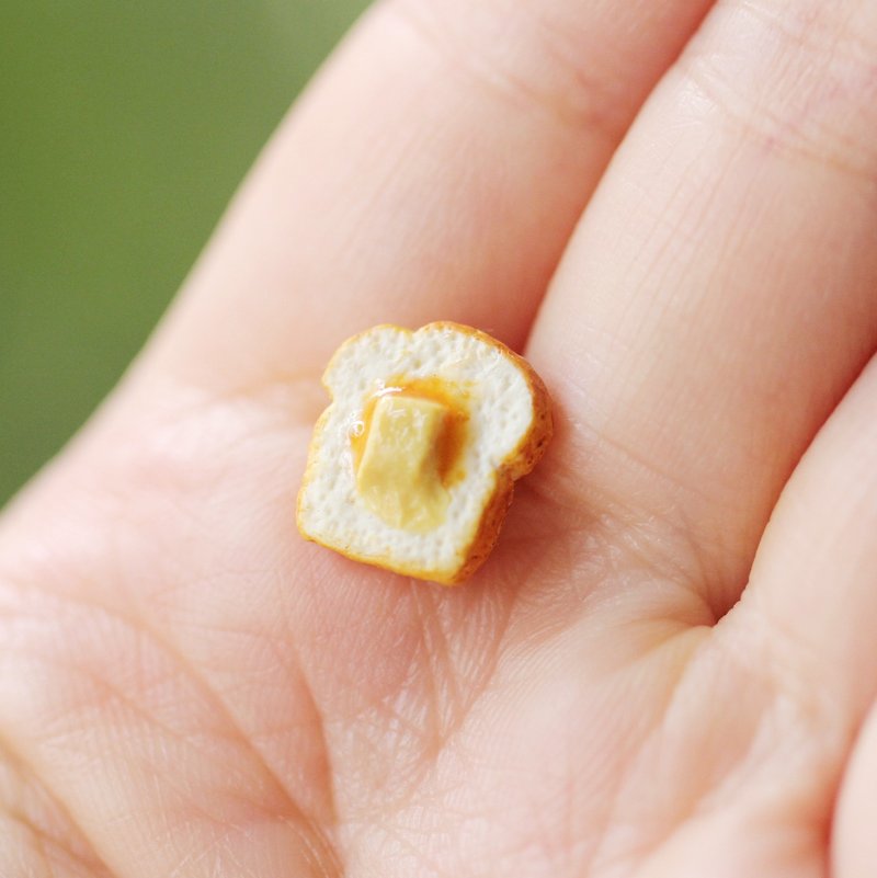 袖珍活力早餐耳環 Miniature Breakfast Earring - 耳環/耳夾 - 黏土 多色
