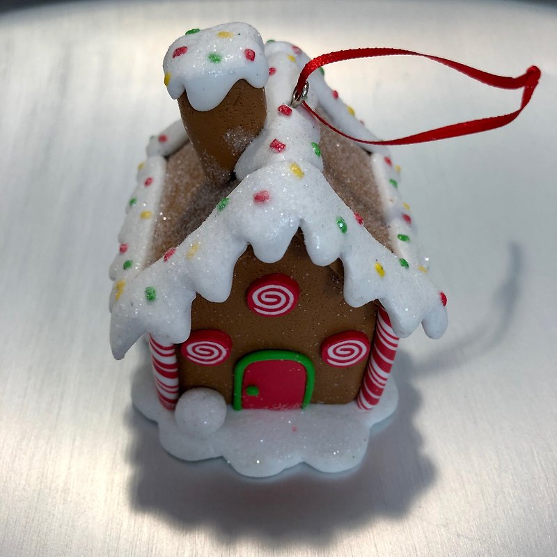 Three-dimensional Christmas gingerbread house - Items for Display - Pottery White