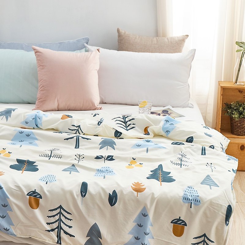 Cool Quilt / 150x180cm / Soft Cotton / Chestnut Pine Mystery - Blankets & Throws - Other Materials Yellow