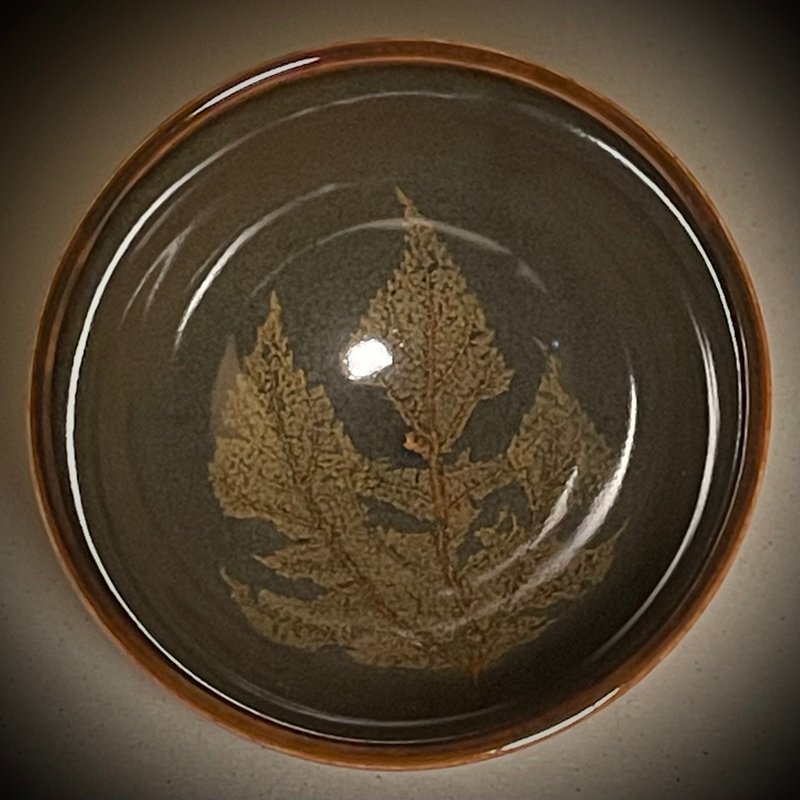 真實木葉天目茶盏-構樹葉 - 茶壺/茶杯/茶具 - 其他材質 