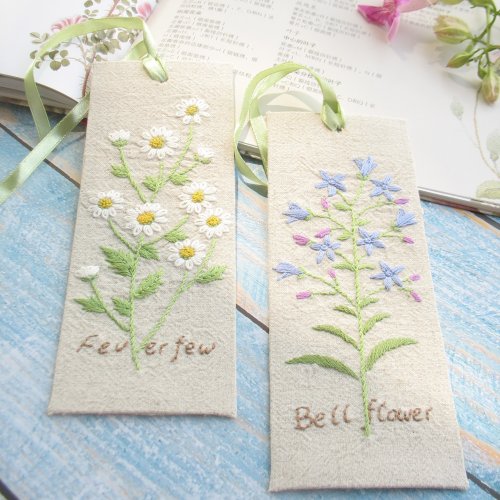 相縫手工設計館 手工刺繡書簽DIY資料包卡片禮物
