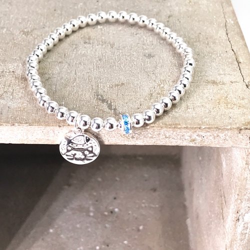 Hedge Maze Accessories 純銀 小貓與魚 S925 銀珠手鍊