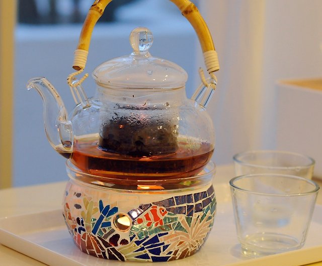 Original handmade mosaic glass tea warmer glass teapot set ocean theme  design teapot set - Shop Handspirit mosaic workshop Teapots & Teacups -  Pinkoi