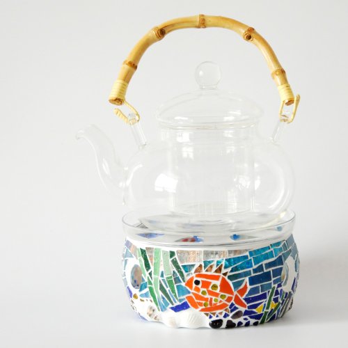 Original handmade mosaic glass tea warmer glass teapot set ocean theme  design teapot set - Shop Handspirit mosaic workshop Teapots & Teacups -  Pinkoi